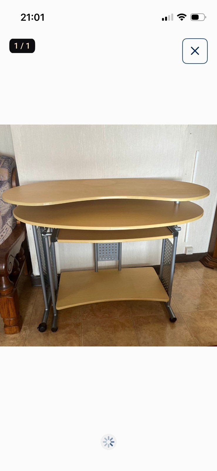 Computer tafel, Ophalen, Gebruikt, Hout, Computerbureau