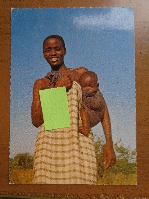 Postkaart Naakt - Mother and child, Verzenden, Gelopen, Overige thema's
