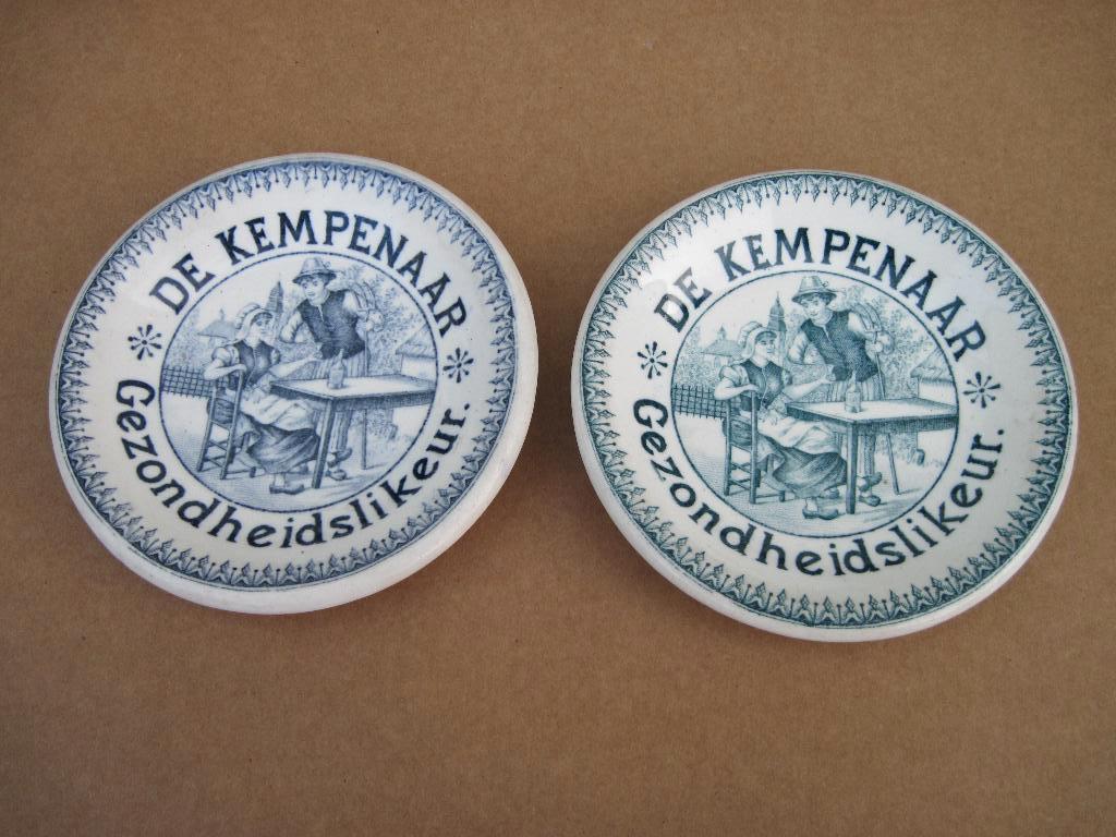 Likeur De Kempenaar 2 reclame schaaltjes, Verzamelen, Ophalen of Verzenden