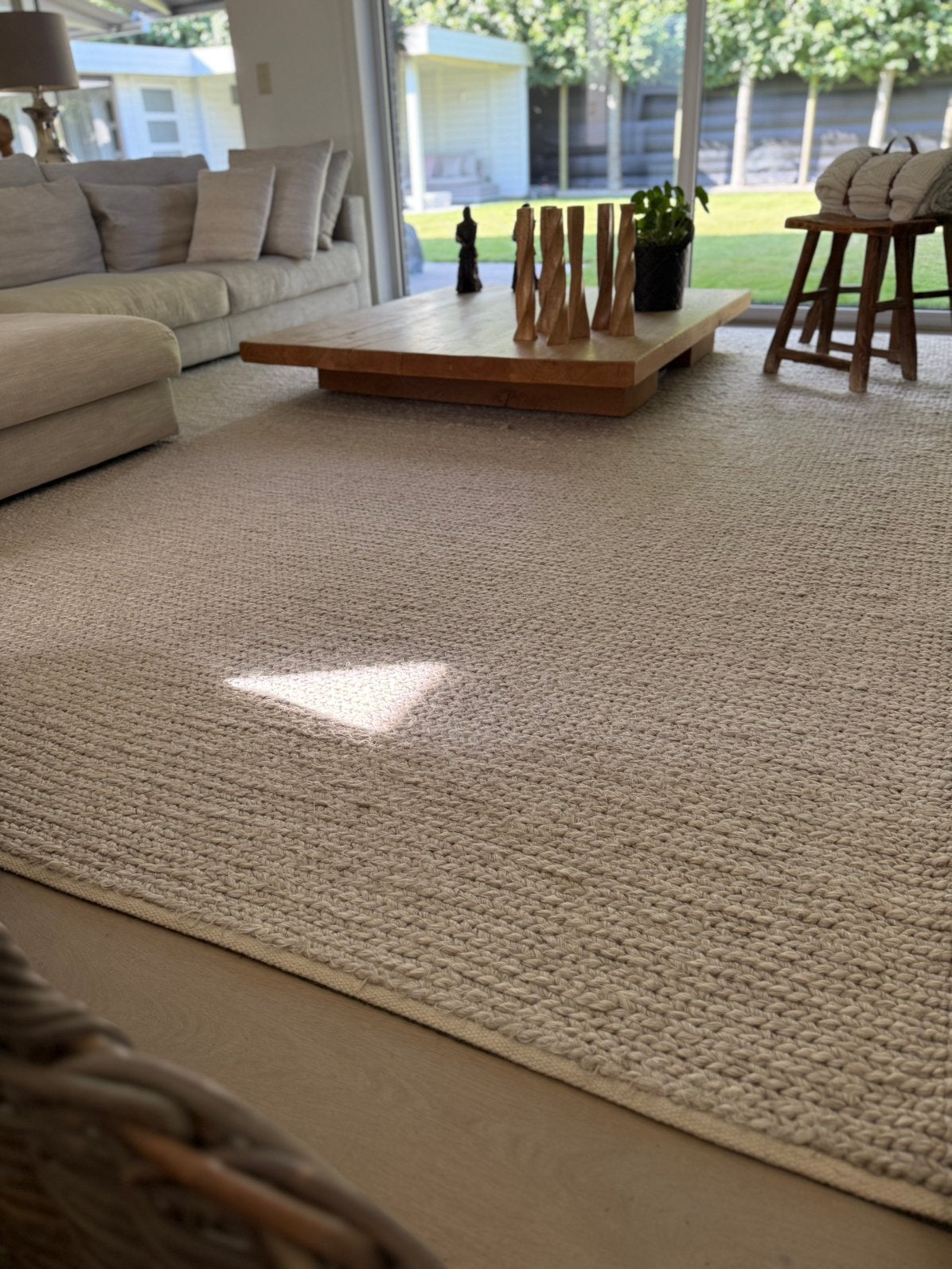 Tapis en laine, 200 cm ou plus, 200 cm ou plus, Beige, Comme neuf