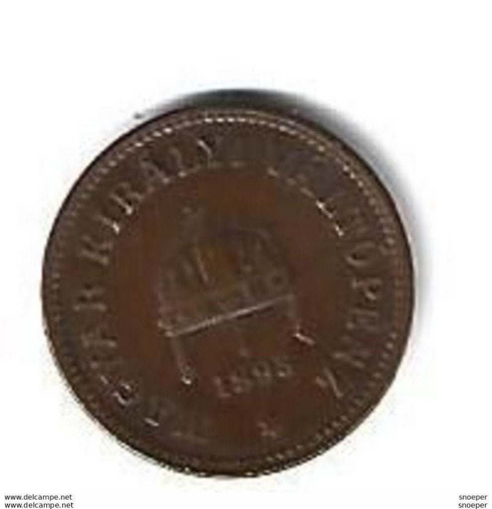 hungary 2 filler 1895 km 481 xf, Verzenden, Hongarije, Losse munt