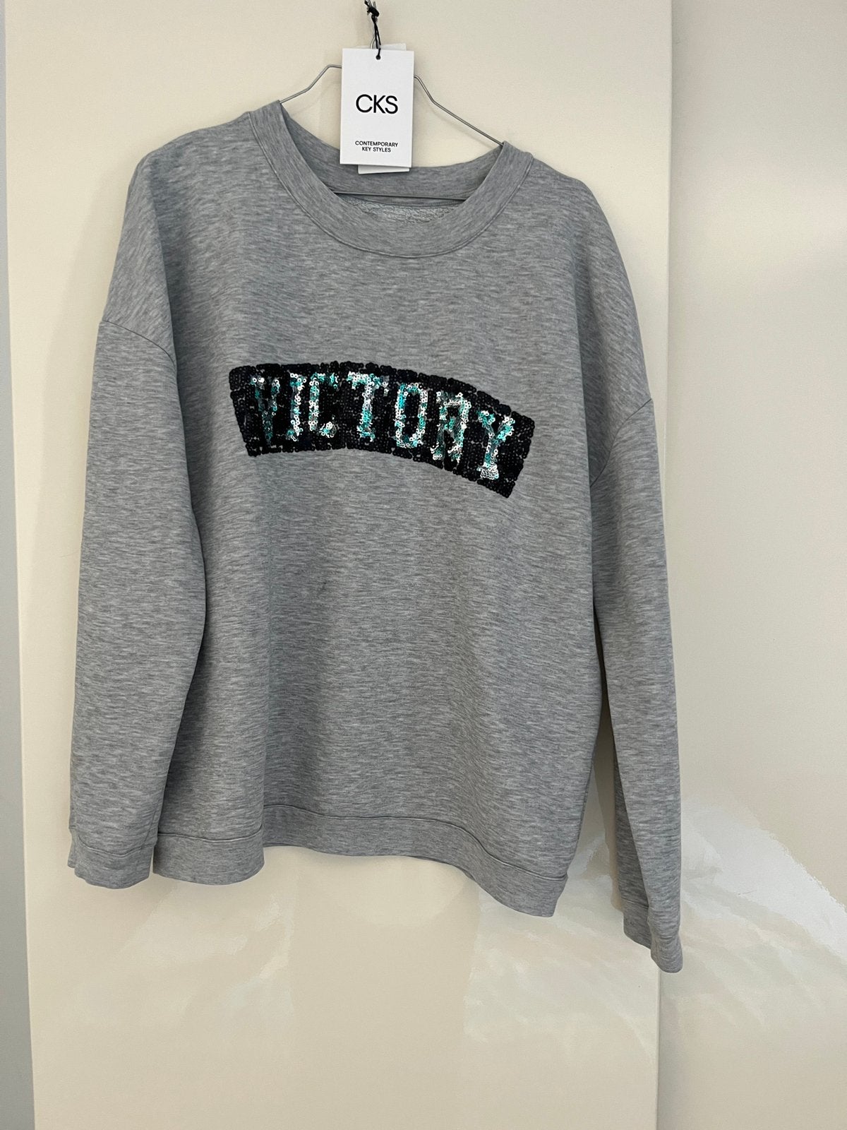 Grijze sweater Victory van CKS, S, Kleding | Dames, Ophalen of Verzenden, Gedragen, Maat 36 (S), Grijs