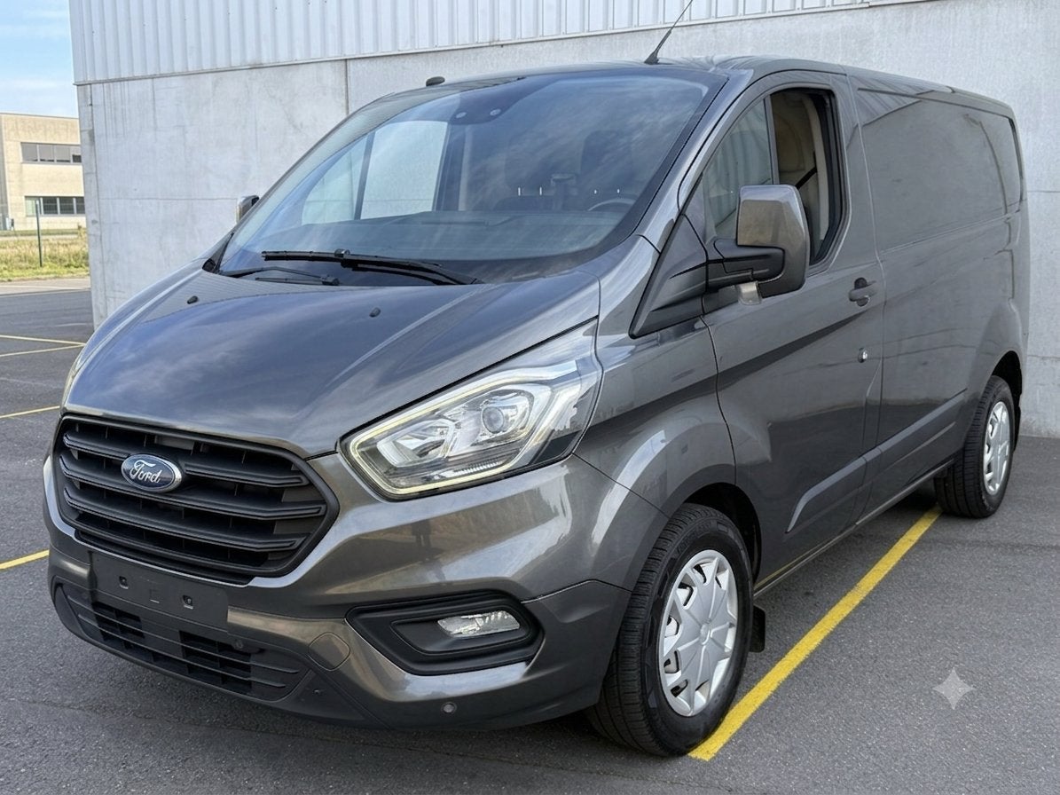 Ford Transit Custom 2.0 TDCI EURO6B 96KW. EXC BTW, Auto's, Stof, Parkeersensor, Zwart, Onderhoudsboekje