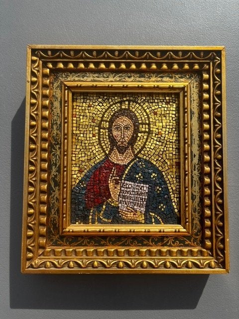 Vaticaans Glasmozaïek – Cristo Benedicente – Ingelijst, Enlèvement