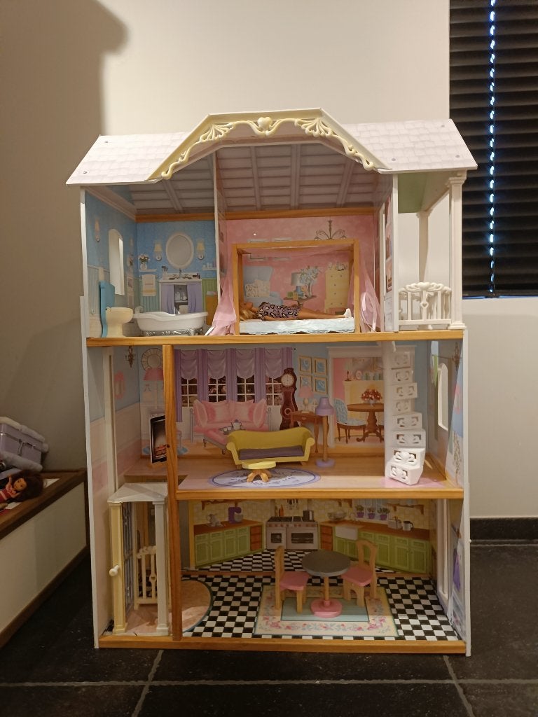 KidKraft houten Barbiehuis, Ophalen, Gebruikt, Poppenhuis