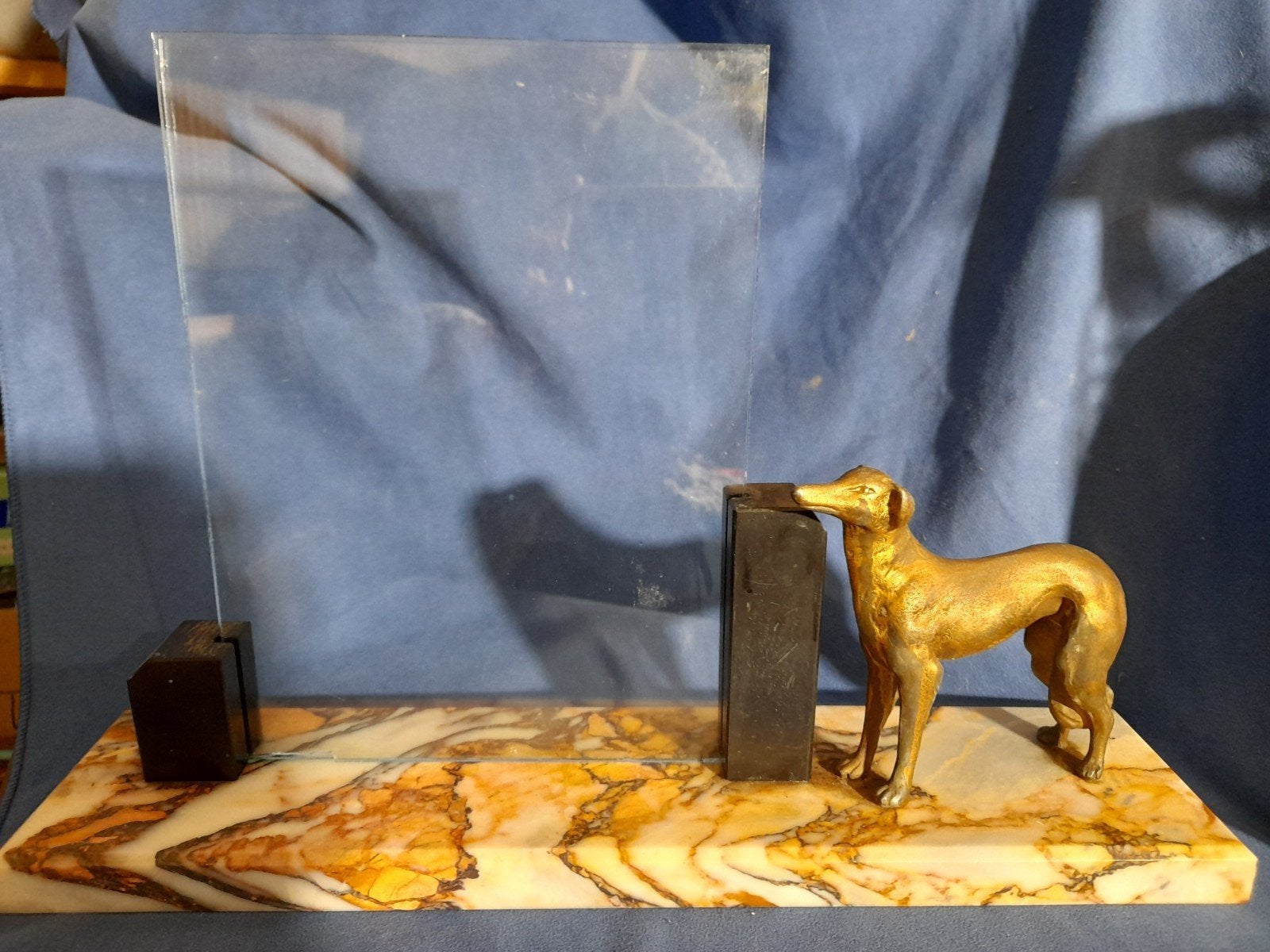 Art Deco fotolijst met windhond, Ophalen, Gebruikt, Dier