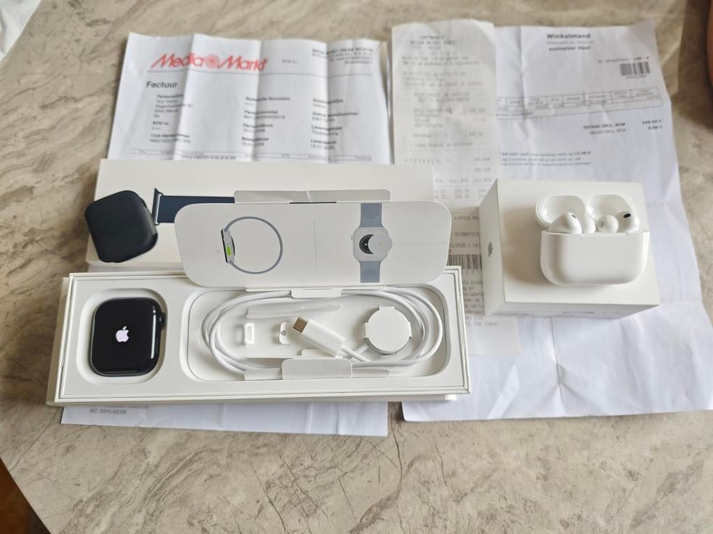 Apple Watch 10 46mm GPS Airpods3Pro toute neuve, Enlèvement ou Envoi, GPS, Noir