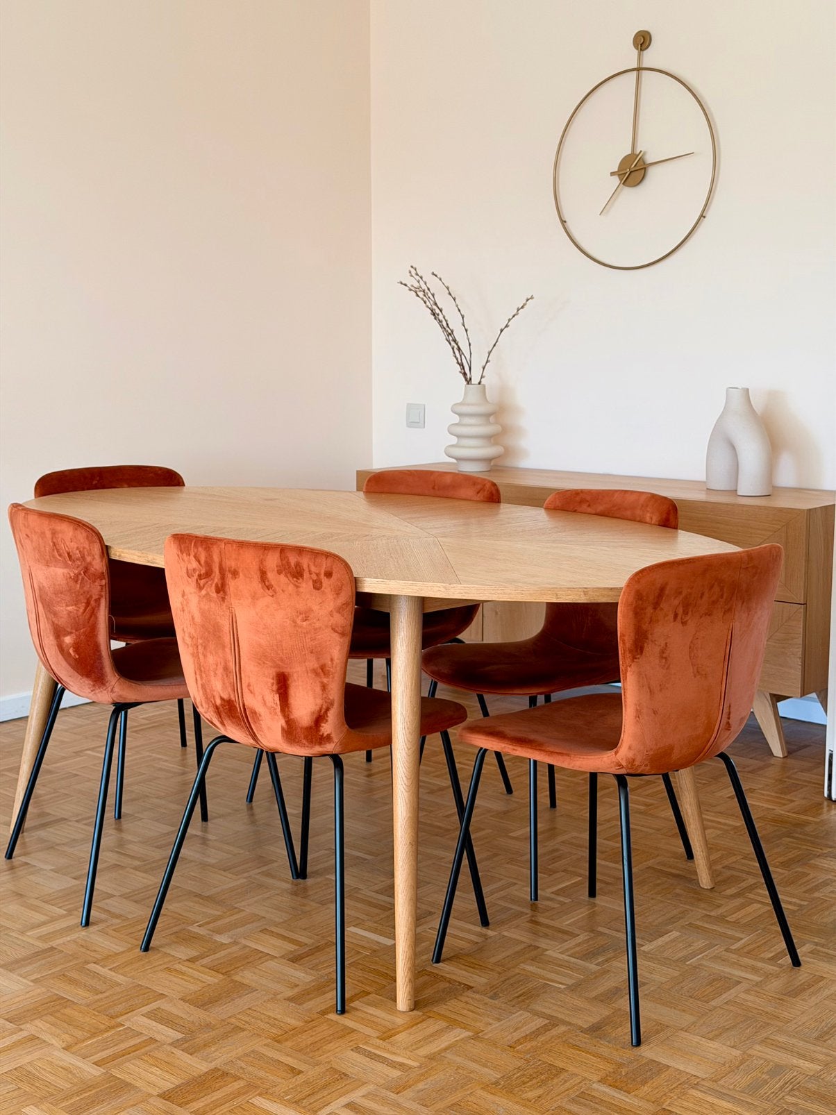 Table salle a manger+6chaises, Maison & Meubles, Tables | Tables à manger, Enlèvement, Comme neuf