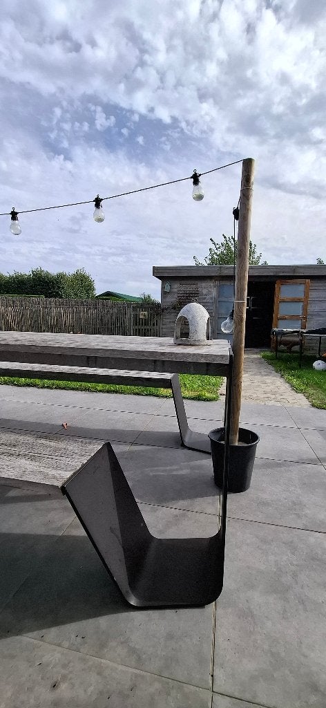 Exremis hopper bank 300cm, Tuin en Terras, Ophalen, Gebruikt, Rechthoekig, Hout
