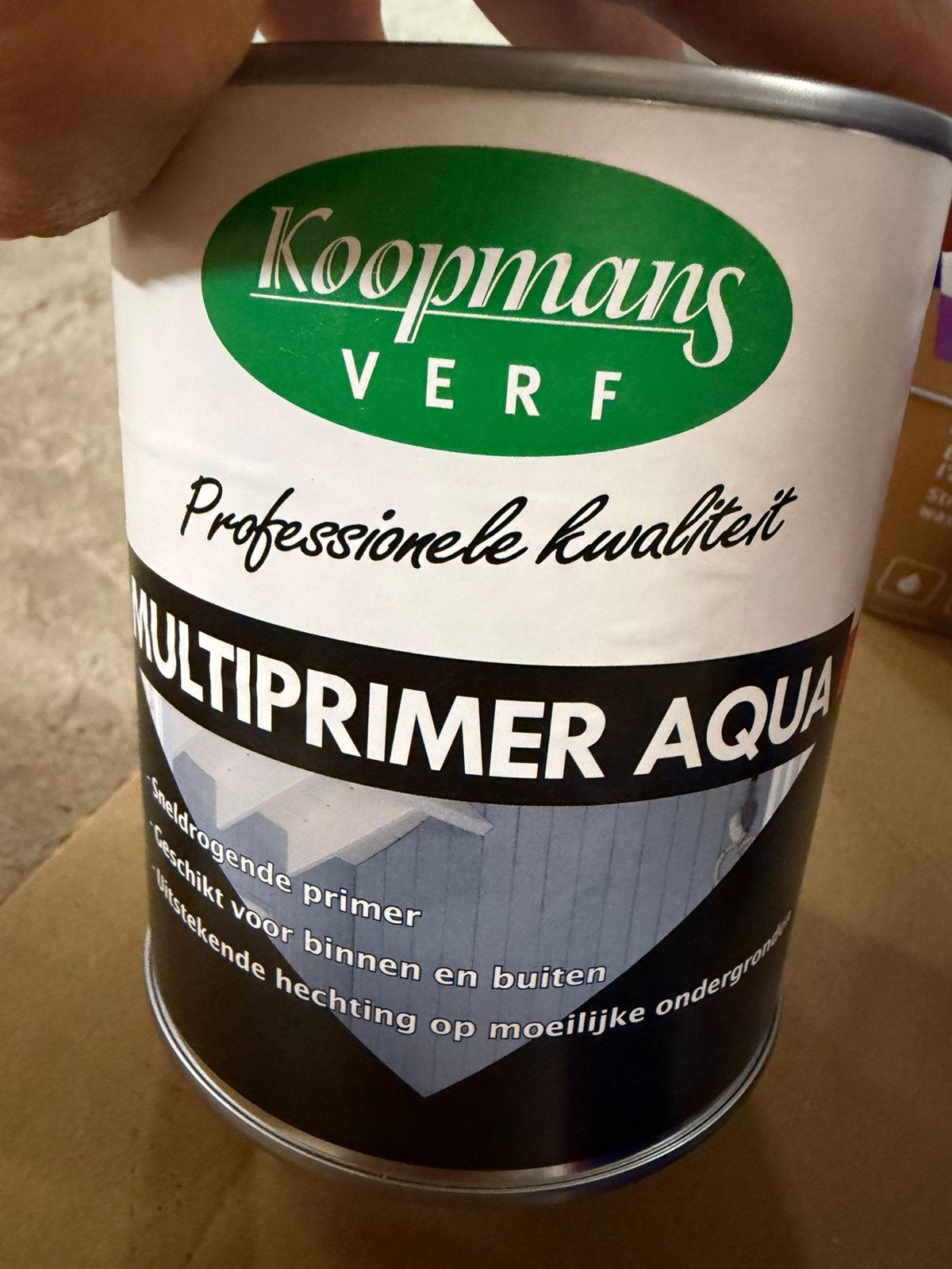 Koopmans watergedragen grijze multiprimer 0,75liter, Ophalen of Verzenden, Nieuw