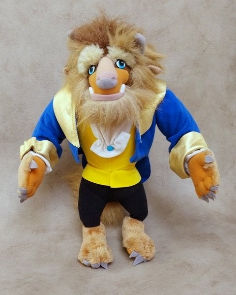 Peluche vintage « Bête » — La Belle et la Bête (1992), Enlèvement ou Envoi, Cendrillon ou Belle, Comme neuf, Peluche