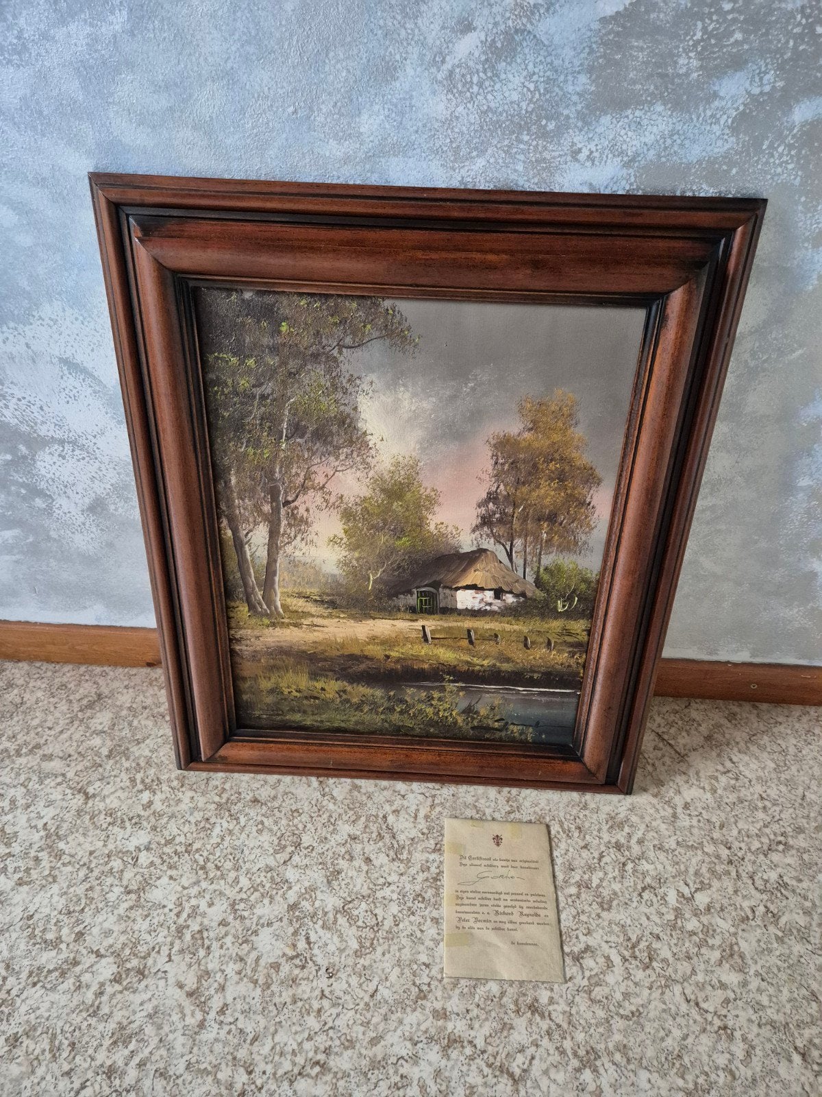 Prachtig olieverfschilderij met certificaat!, Ophalen, Doek, Landschap, Olieverf