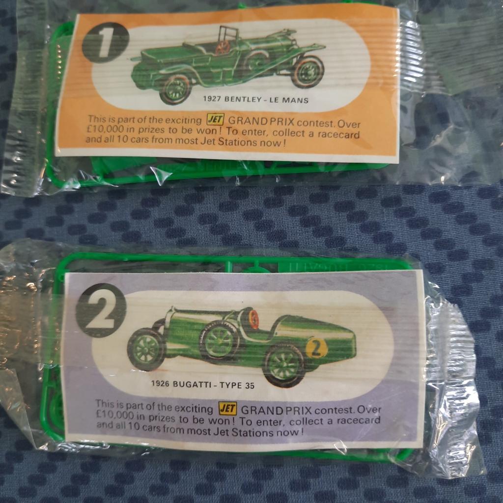2 VINTAGE bouwsets HO=1/87*JET*BENTLEY en BUGATTI* SEALED*, Hobby en Vrije tijd, Modelbouw | Auto's en Voertuigen, 1:50 of kleiner