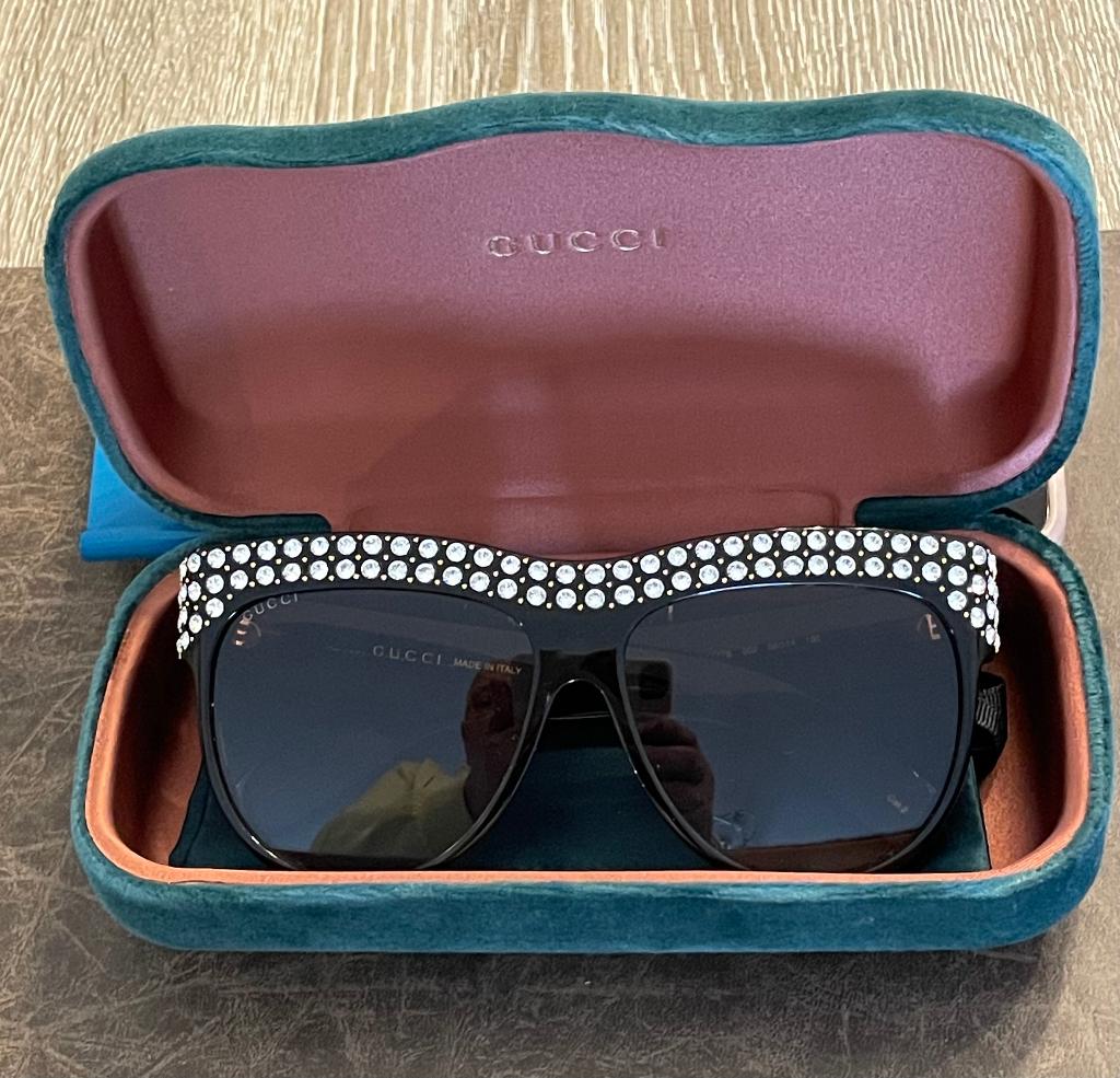 Gucci Zonnebril Limited Edition, Zonnebril, Zwart, Zo goed als nieuw, Ophalen