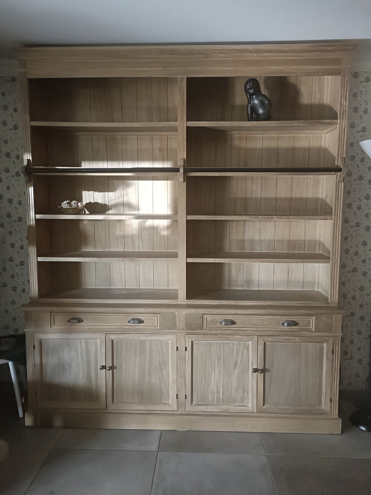 bibliotheek/buffetkast teak met ladder, Huis en Inrichting, Ophalen, Teakhout