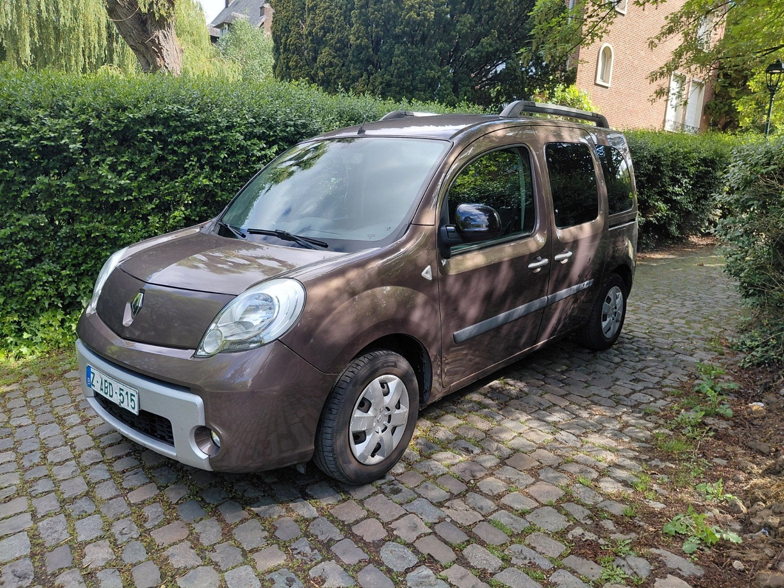 RENAULT KANGOO 1.6 BENZINE+LPG 2013 96000KM, Auto's, Euro 5, Zwart, 4 cilinders, Bruin