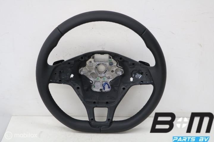 Nieuwstaat Leder stuur met flippers VW Golf 7 5G0419091BH, Gebruikt