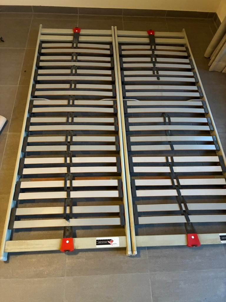 Dubbele lattoflex voor 1,40m bed, Ophalen, Gebruikt, Bedbodem