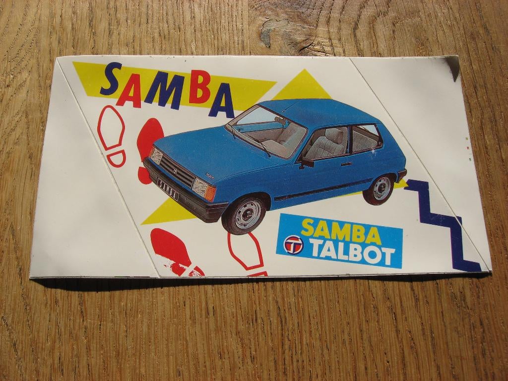 Autocollant Samba Talbot, Enlèvement ou Envoi, Neuf, Voiture ou Moto