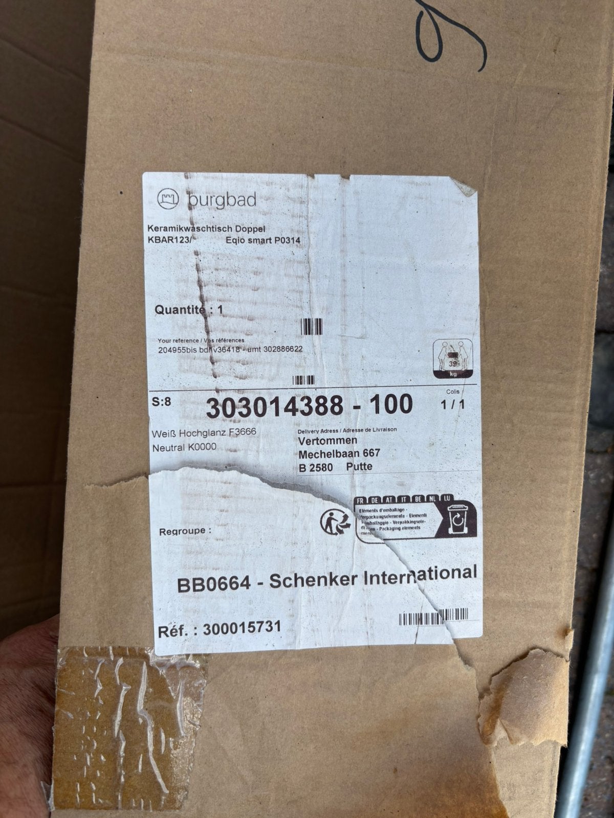 Dubbele wasbak, Doe-het-zelf en Bouw, Ophalen, Zo goed als nieuw