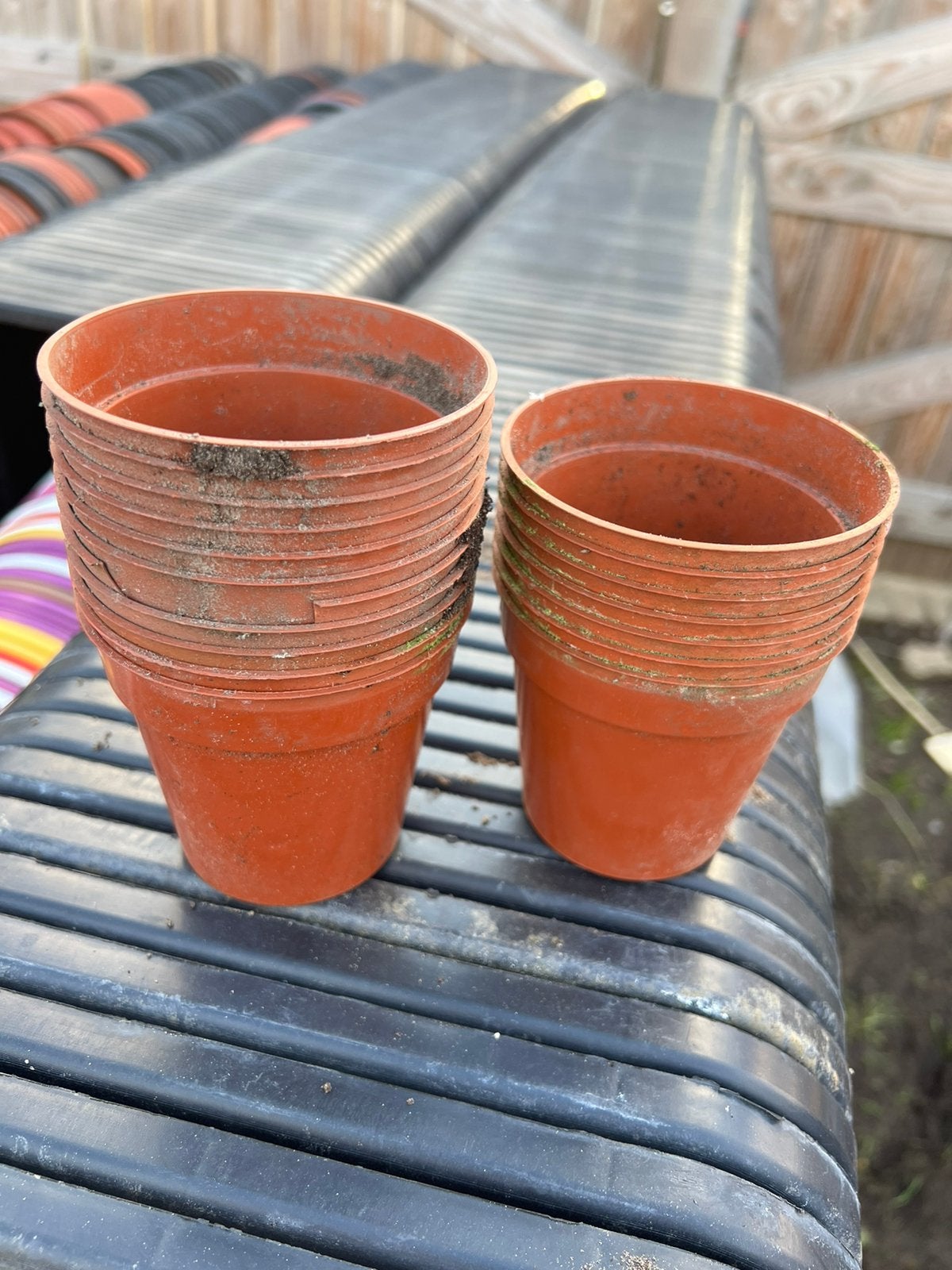 kweekpotten bloempotten 9 x 8 cm rode kleur, Tuin en Terras, Kunststof, Rond, Ophalen of Verzenden, Zo goed als nieuw