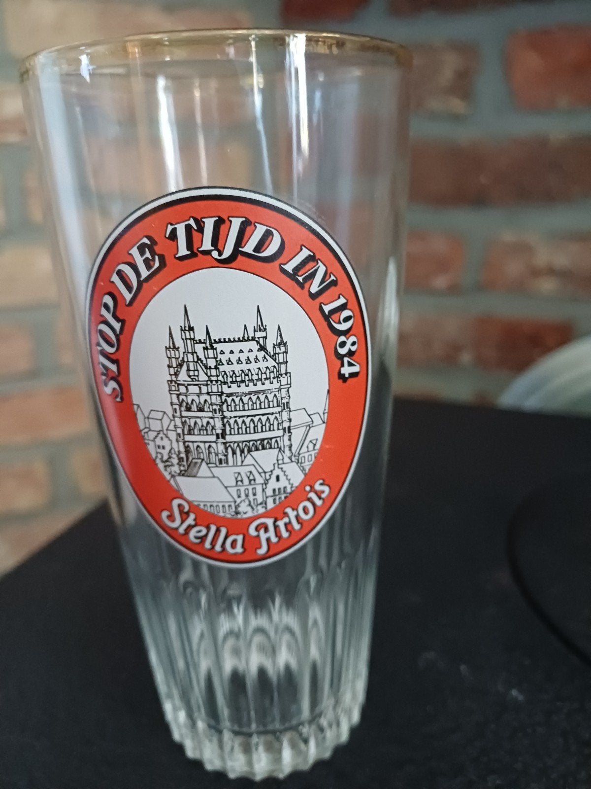 oud stella artois ribbelglas stop de tijd in 1984, Enlèvement