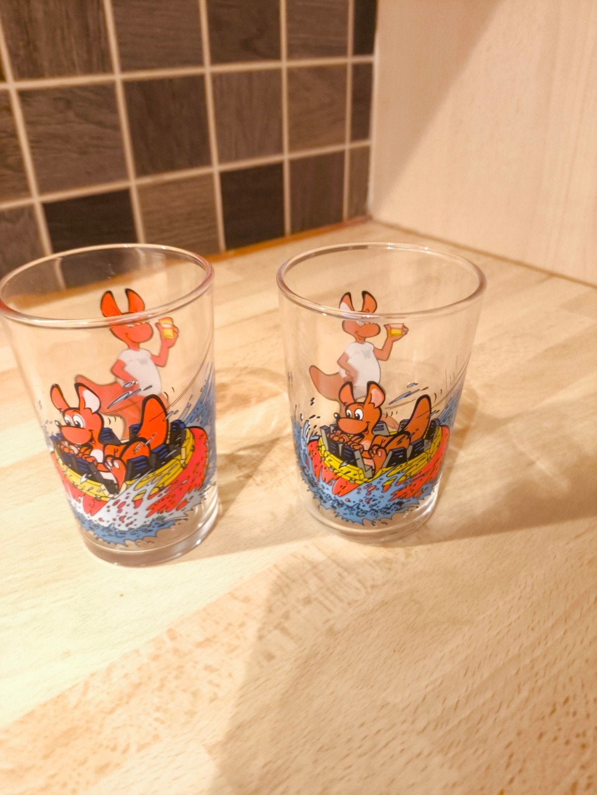 Lot de 2 verres vintage Walibi, Enlèvement ou Envoi
