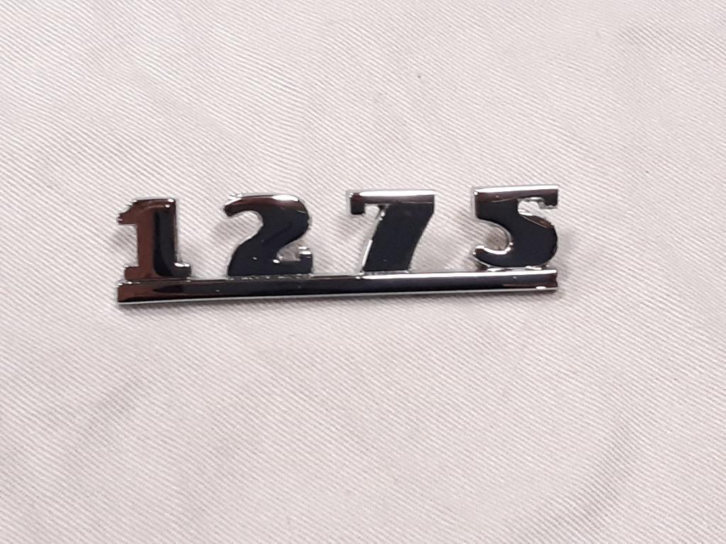 embleem / script badge " 1275 " achterklep Classic Mini, Auto-onderdelen, Carrosserie, Achterklep, Mini, Rover, Austin, Voor, Nieuw