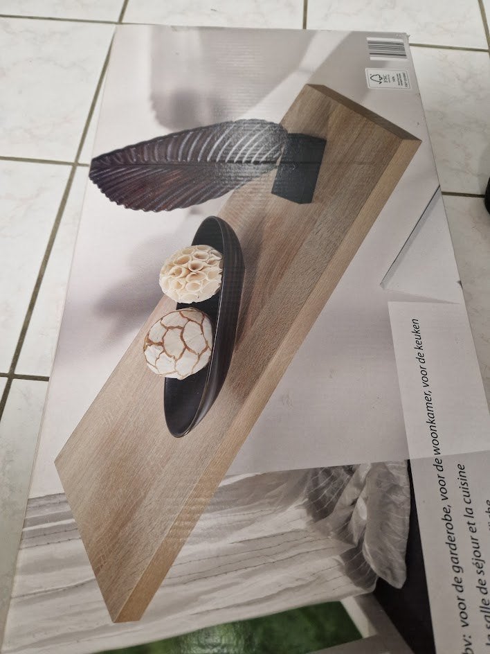Legplank eiken kleur onzichtbare ophanging, Ophalen, Nieuw