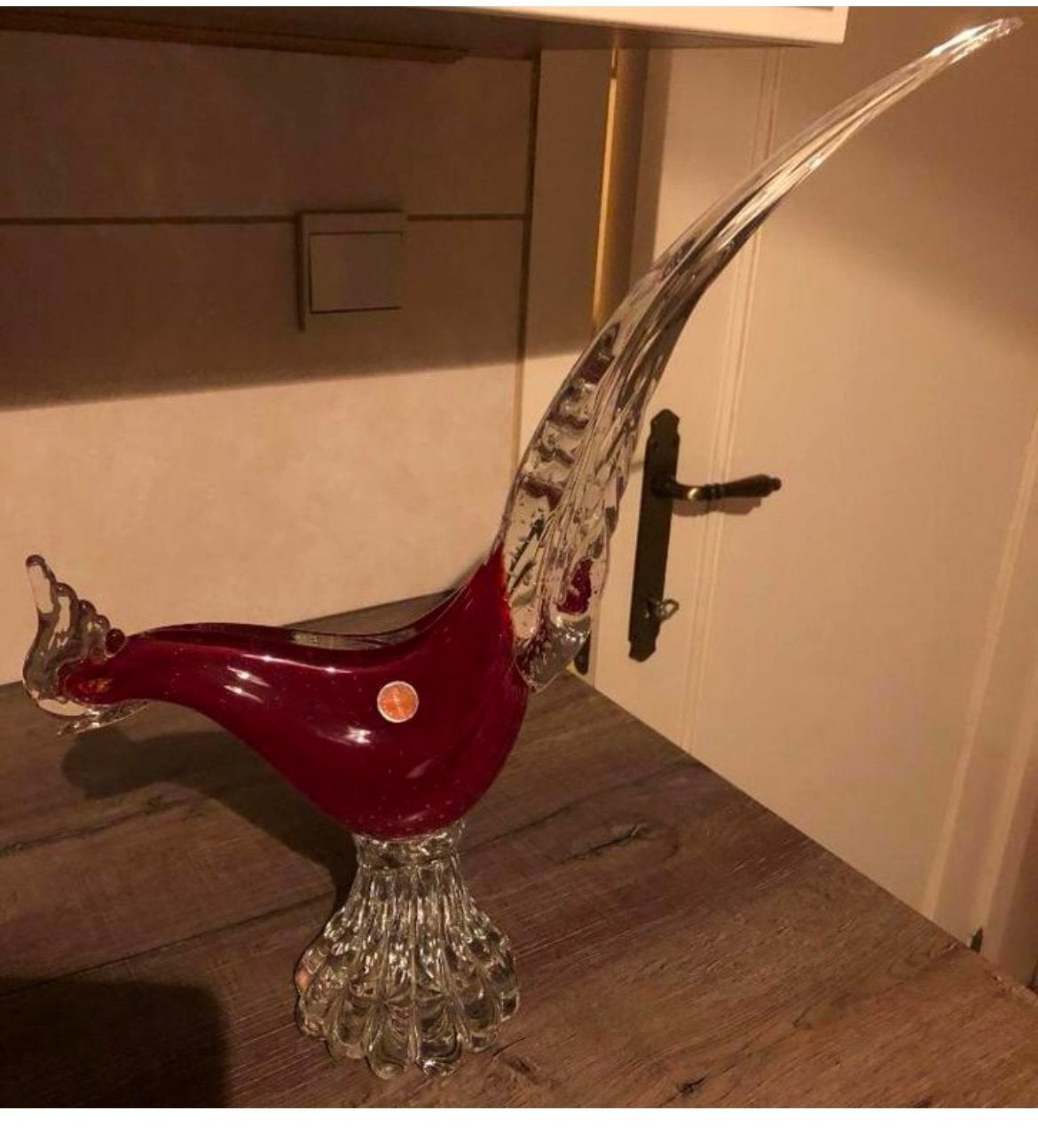 Murano haan met originele Murano sticker,H:47 cm, Ophalen