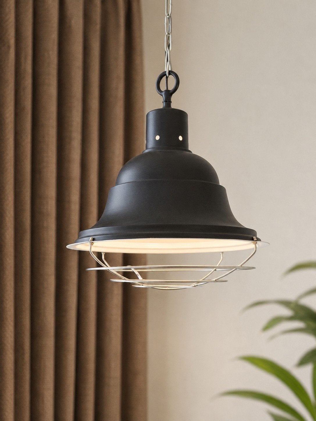 Industriele zwarte hanglamp, Enlèvement, Métal
