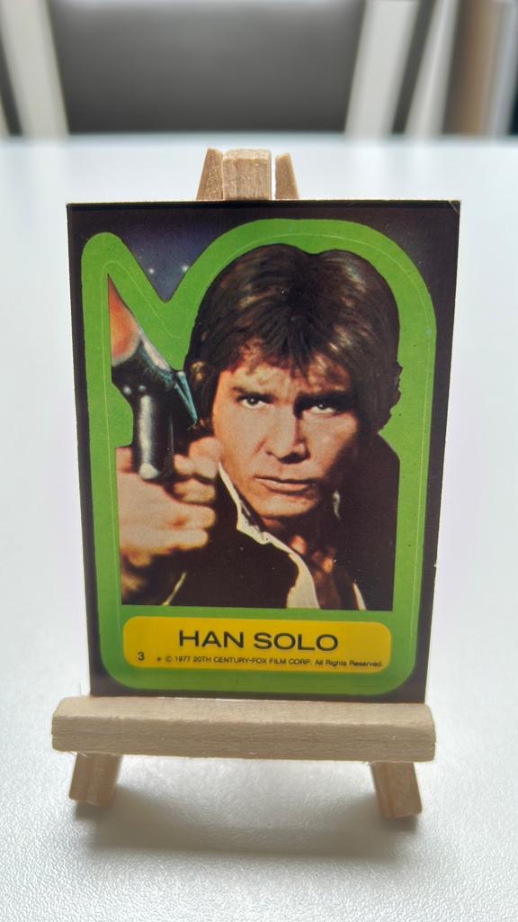Autocollant Han Solo n 3 Star Wars de 1977, Enlèvement ou Envoi, Utilisé
