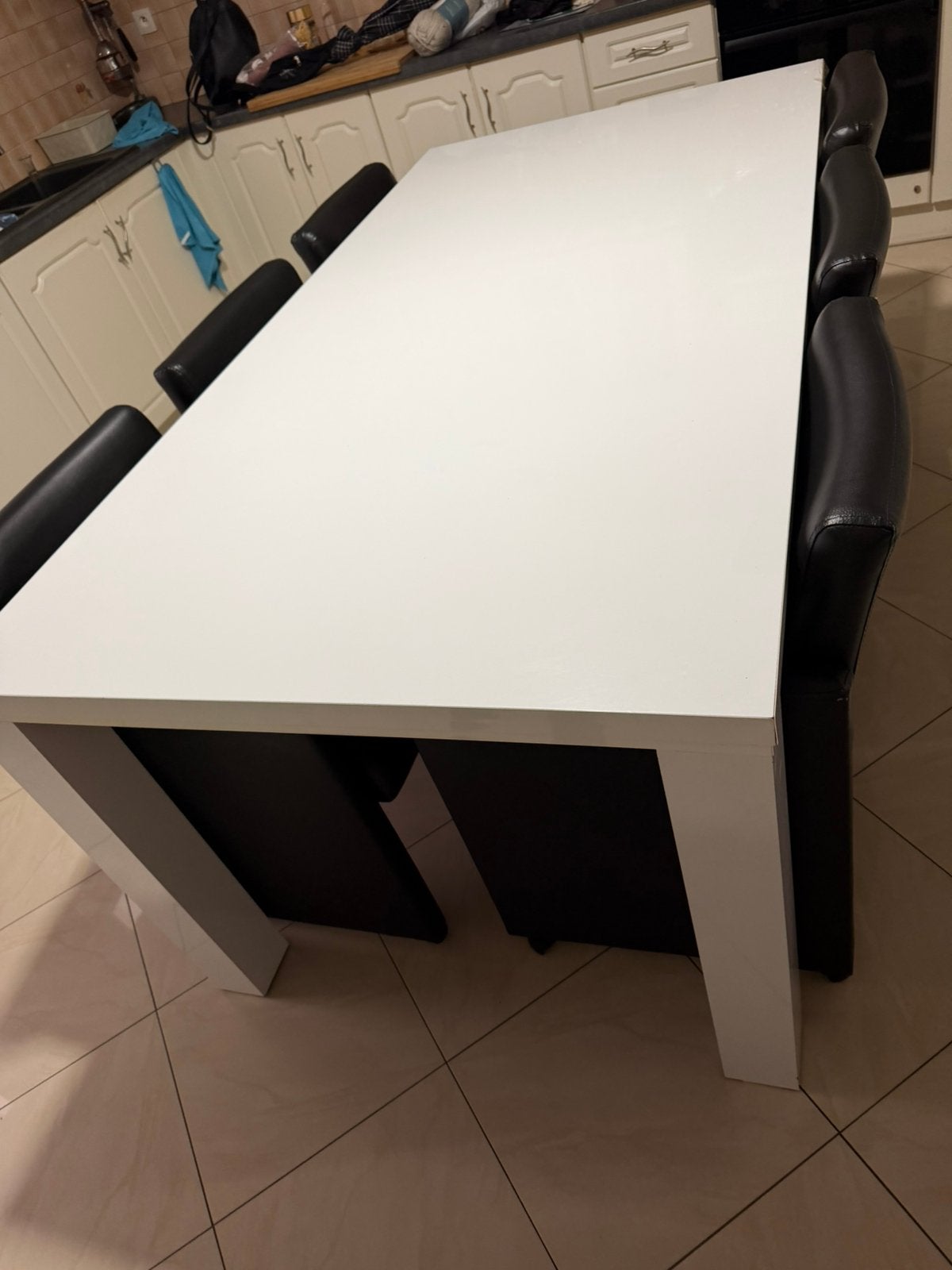Eettafel met stoelen(wielletjes), Huis en Inrichting, Ophalen, Zo goed als nieuw