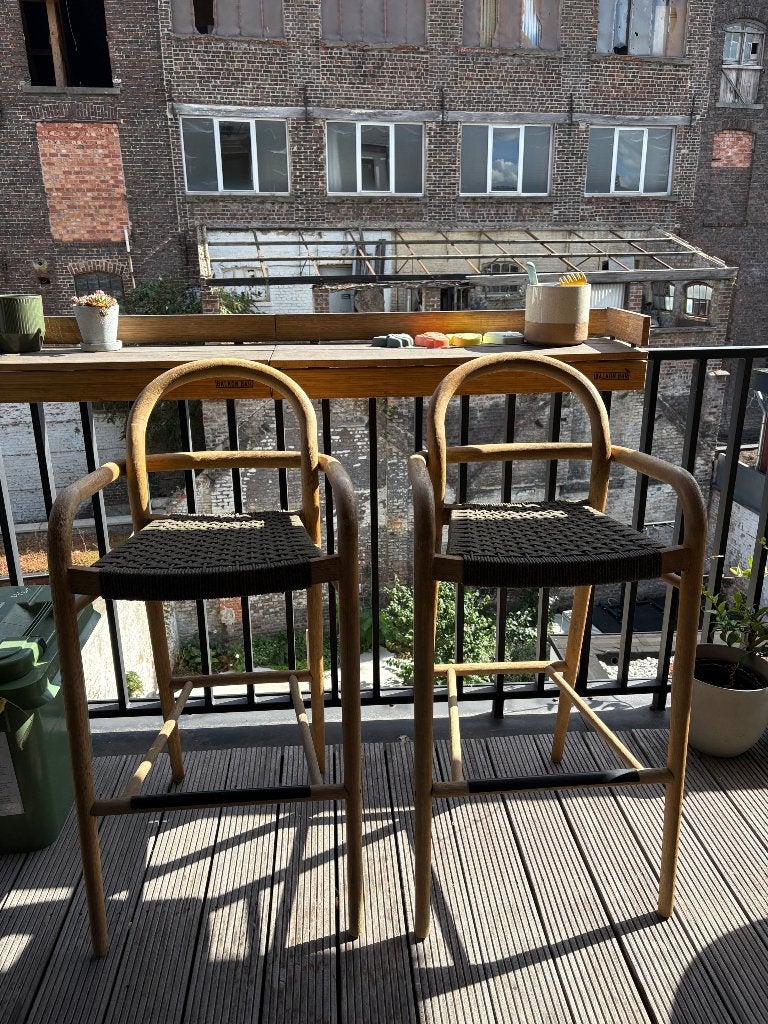Kave Sheryl barstoelen, Huis en Inrichting, Barkrukken, Ophalen, Gebruikt, 60 tot 90 cm, Hout