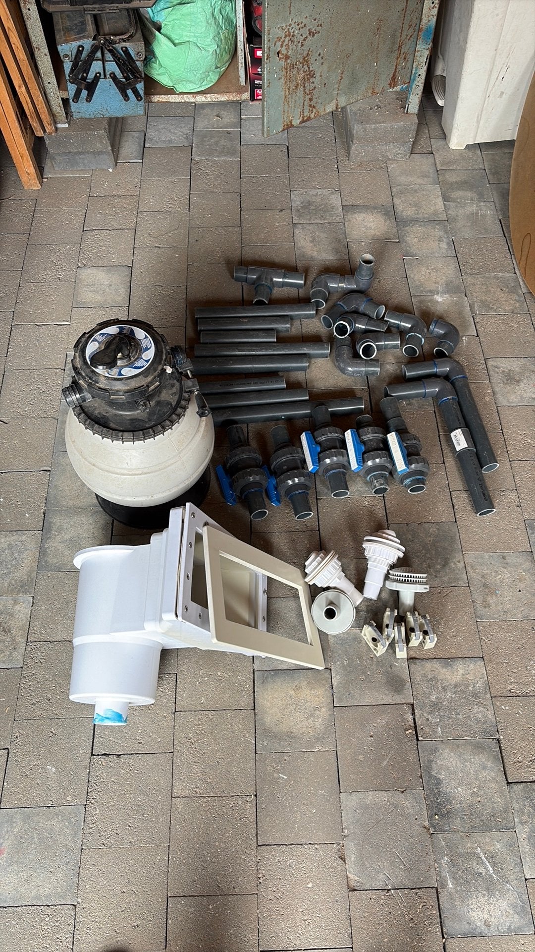 zandfilter, skimmer, kogelkranen & koppelingen, Tuin en Terras, Ophalen, Zo goed als nieuw, Skimmer