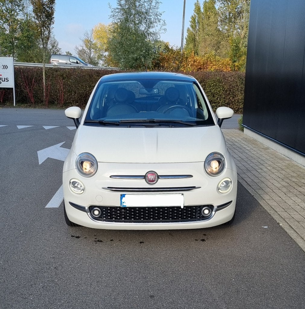 Fiat 500 Full option Pano/Leer/Navi/Airco etc, Autos, Cuir, Euro 6, Entreprise, Noir