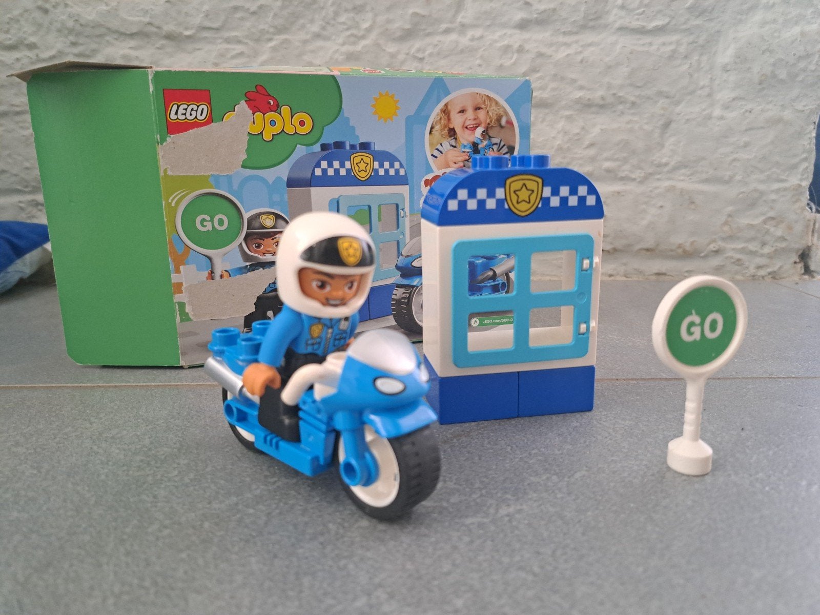 duplo lego 10900 police bike, Kinderen en Baby's, Ophalen, Zo goed als nieuw, Duplo