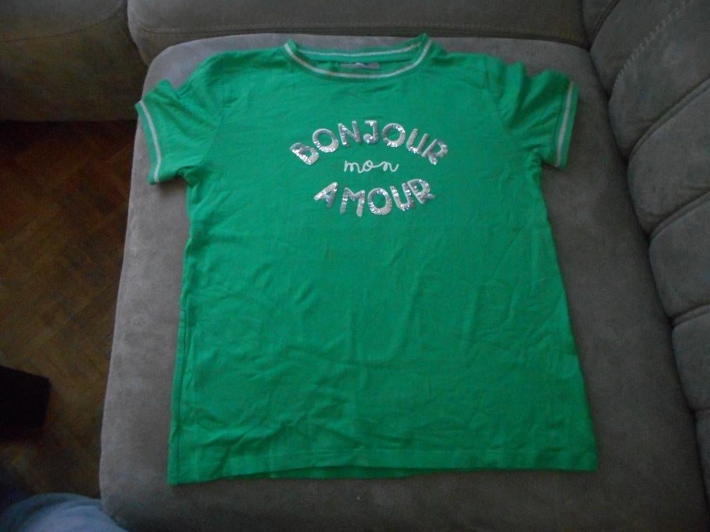 groen t shirt maat 146 jbc, Kinderen en Baby's, Kinderkleding | Maat 146, Meisje, Ophalen of Verzenden, Zo goed als nieuw, Shirt of Longsleeve