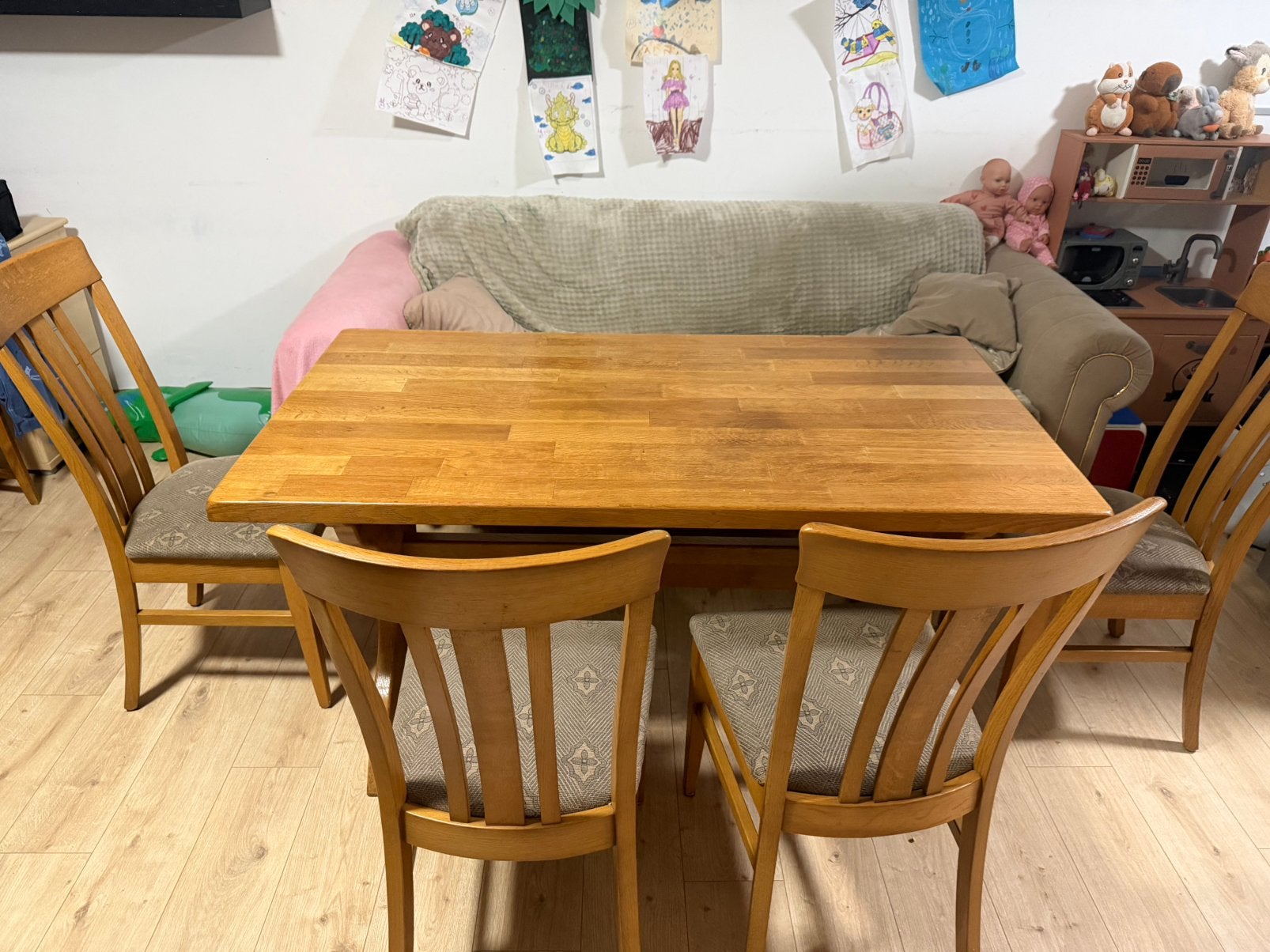 Tafel Eettafel – Tafel met 4 Stoelen –  – Eetkamertafel, Ophalen, Zo goed als nieuw