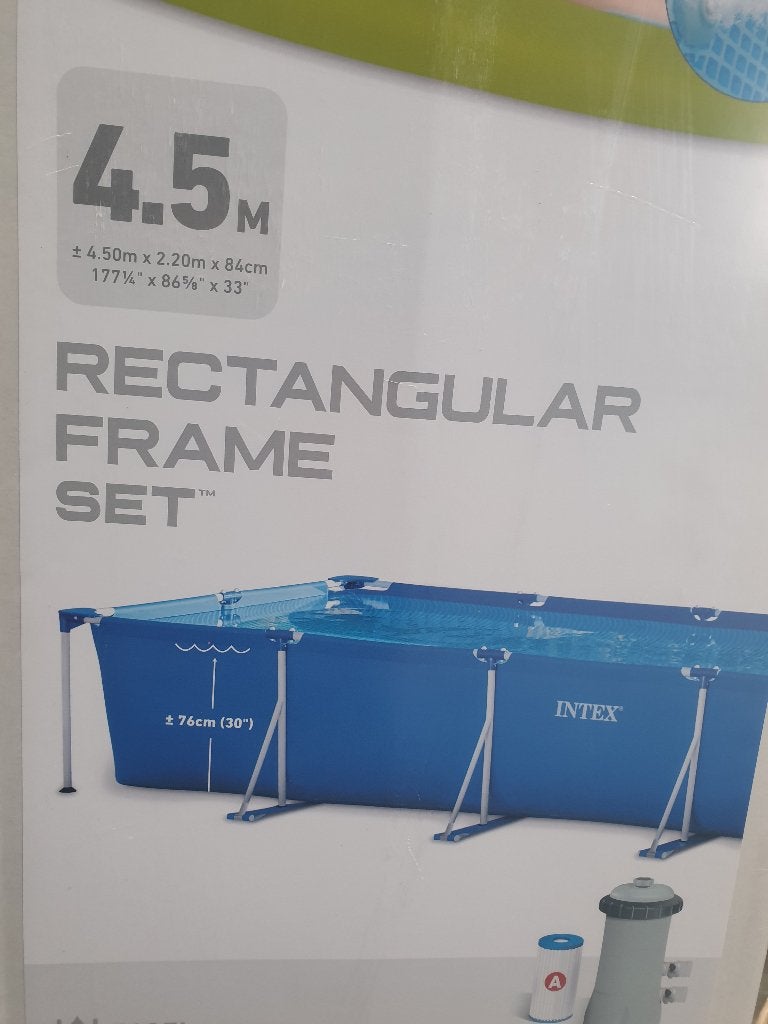 rechthoekig zwembad, Tuin en Terras, Zwembaden, Ophalen, 200 tot 300 cm, 80 tot 120 cm, Zo goed als nieuw