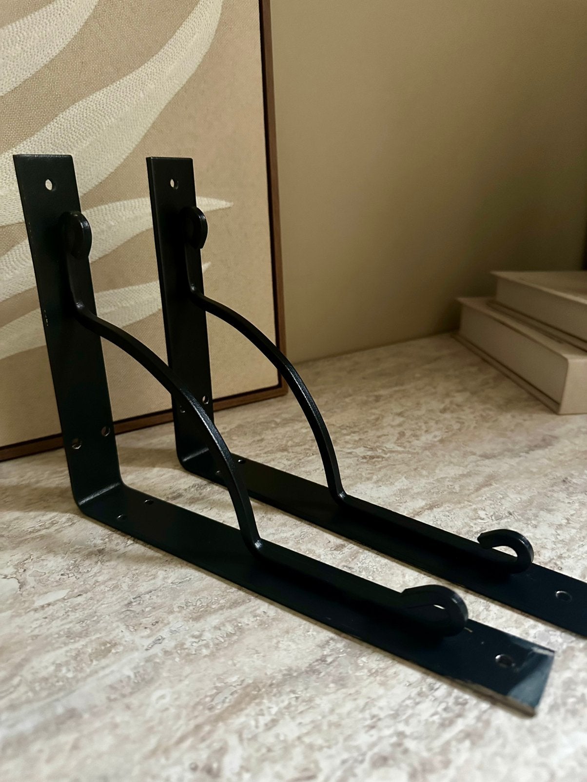 Wandplank houders zwart, Ophalen of Verzenden, Zo goed als nieuw