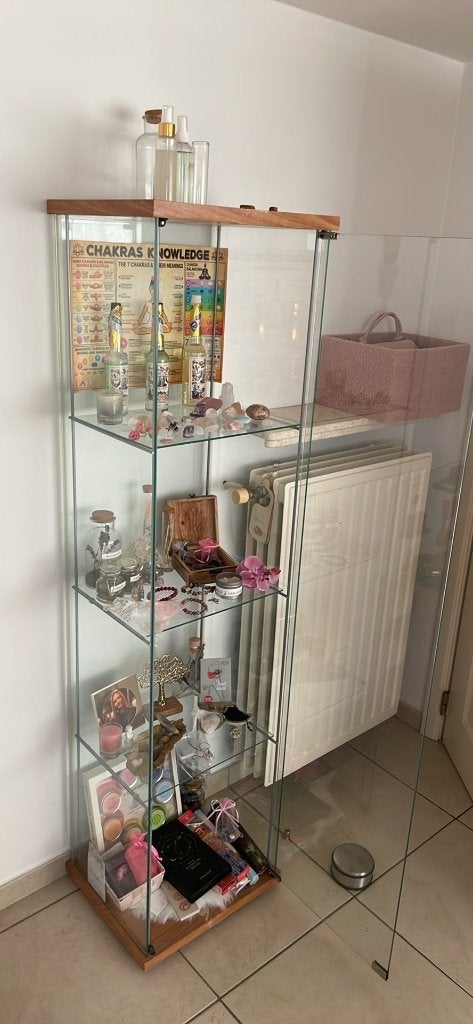 Vitrine kastje, Maison & Meubles, Armoires | Vitrines, 25 à 50 cm, Avec porte(s), Verre, Enlèvement