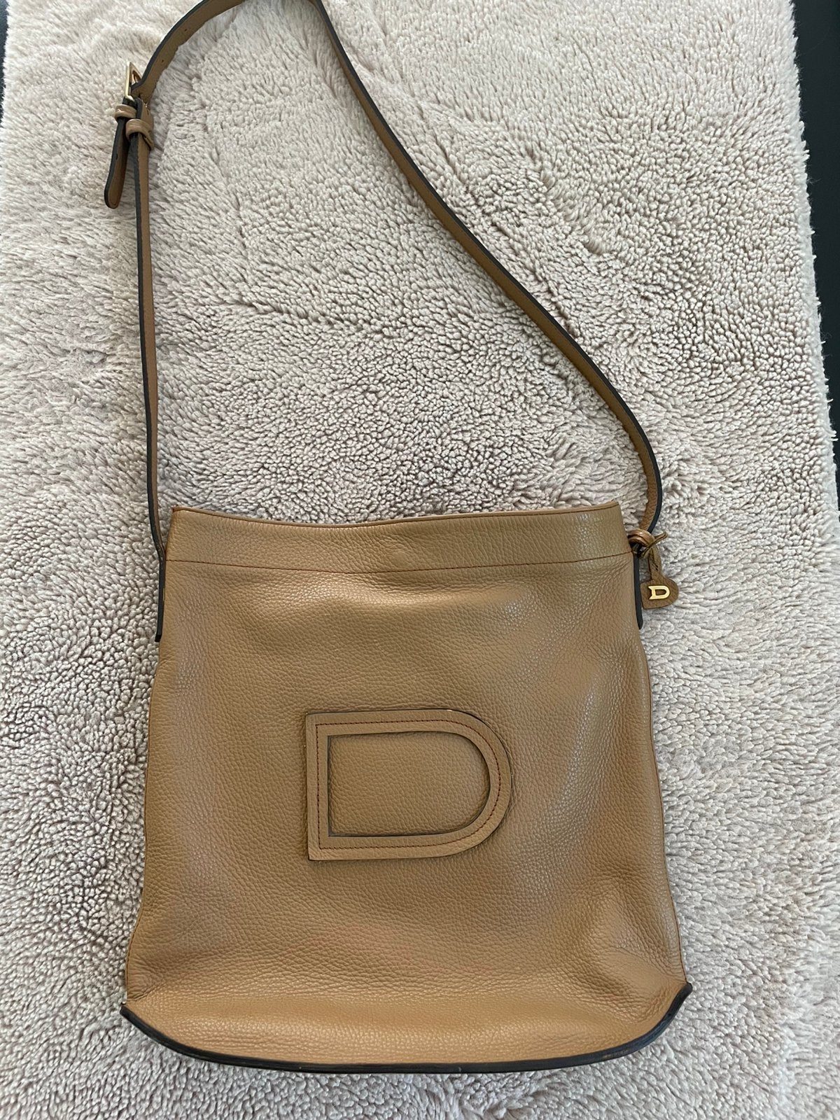 Handtas in kwaliteitsleer, Enlèvement ou Envoi, Utilisé, Beige, Sac à main