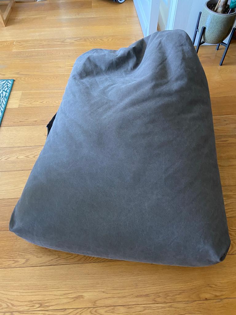 Pouffe / Bag chair, Enlèvement, Utilisé, Gris, Pouf