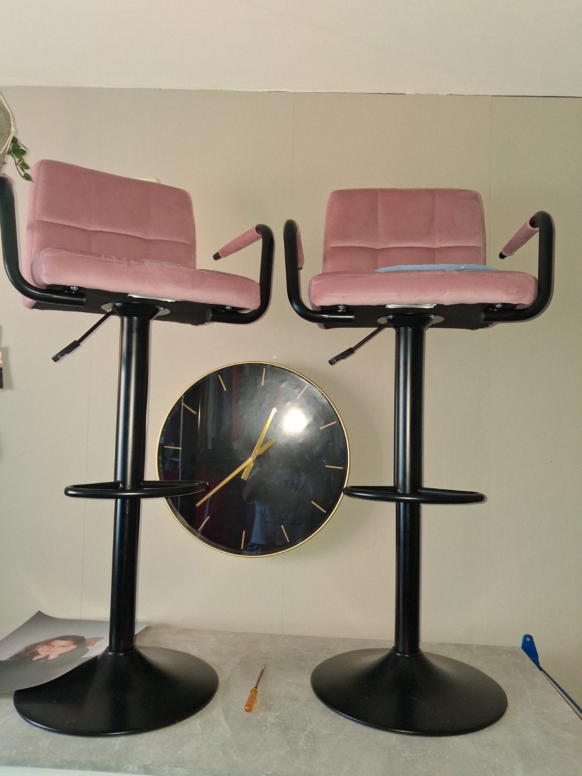 barstoelen roze, Ophalen