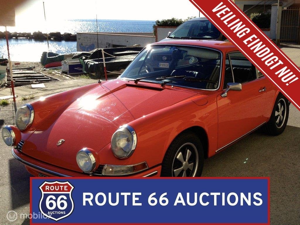Porsche 911 T | 1972 | Route 66 Auctions, Auto's, Zwart, Bedrijf, Overige carrosserie, Porsche
