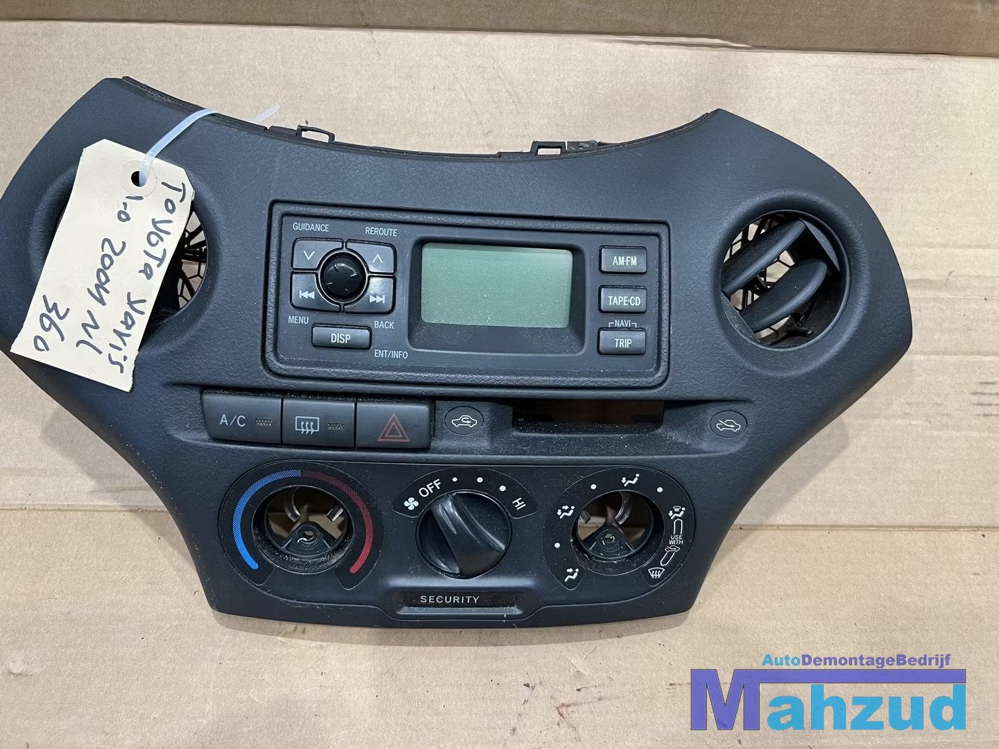 TOYOTA YARIS P1 Middenconsole radio rooster schakelaar airco, Auto-onderdelen, Info@toyota.co.jp, Gebruikt, Toyota Motor Corporation
