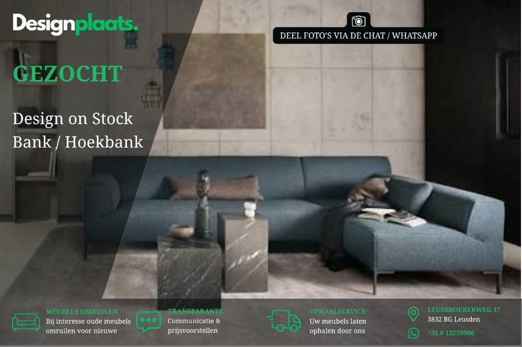 RECHERCHÉ: Canapé d’angle Design on Stock Bloq Achat direct, Enlèvement ou Envoi, Banc d'angle, Tissus, Design Bankstellen Design on Stock