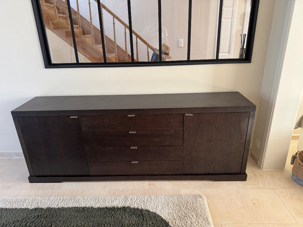 Buffet en bois massif, Maison & Meubles, 25 à 50 cm, 200 cm ou plus, Moins de 100 cm, Enlèvement