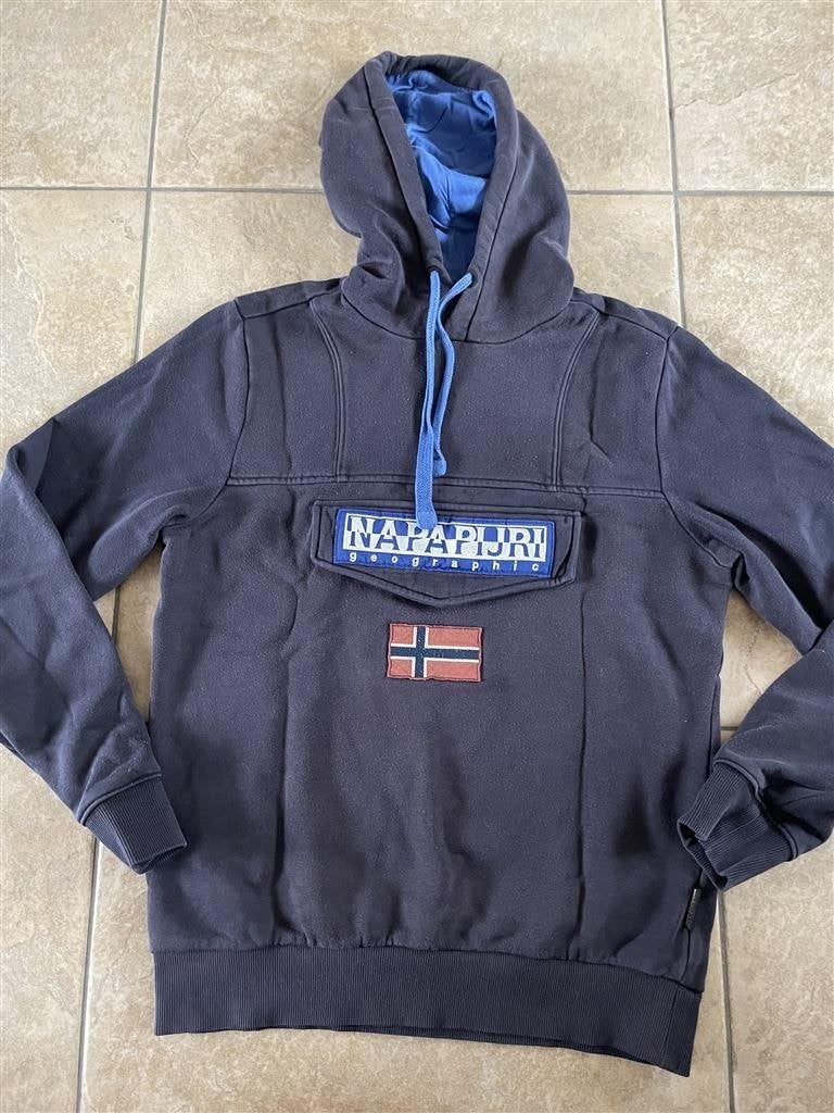 Napapijri Bergee Hoodie maat S - heren Pullover Cotton Cagou, Enlèvement ou Envoi, Comme neuf, Taille 46 (S) ou plus petite